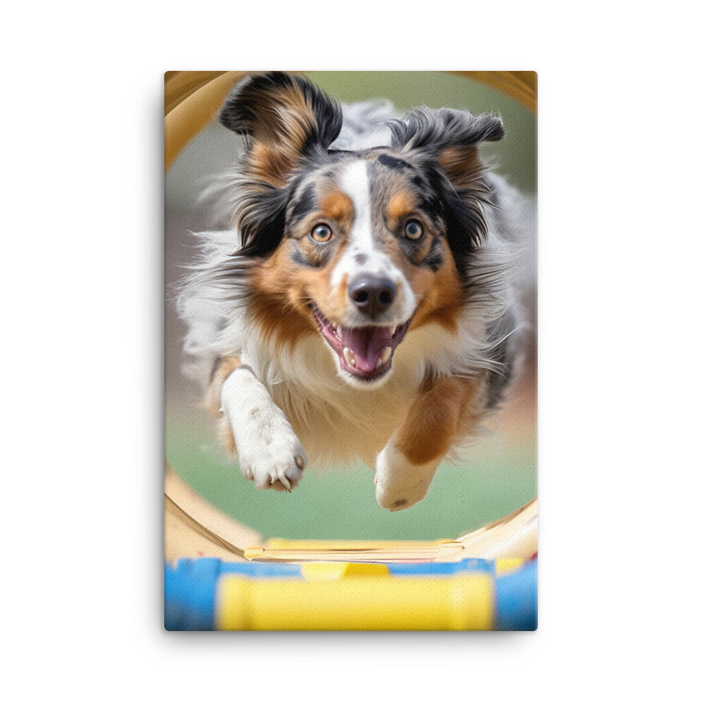 Australian Shepherd Canvas - PosterfyAI.com