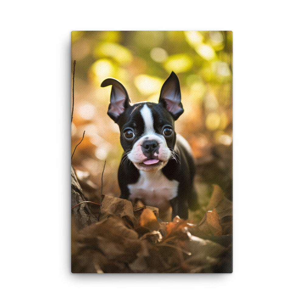 Boston Terrier Canvas - PosterfyAI.com