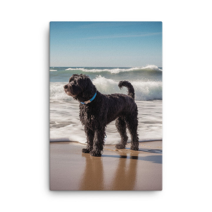 Portuguese Water Dog Canvas - PosterfyAI.com