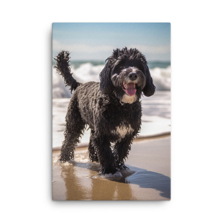 Portuguese Water Dog Canvas - PosterfyAI.com