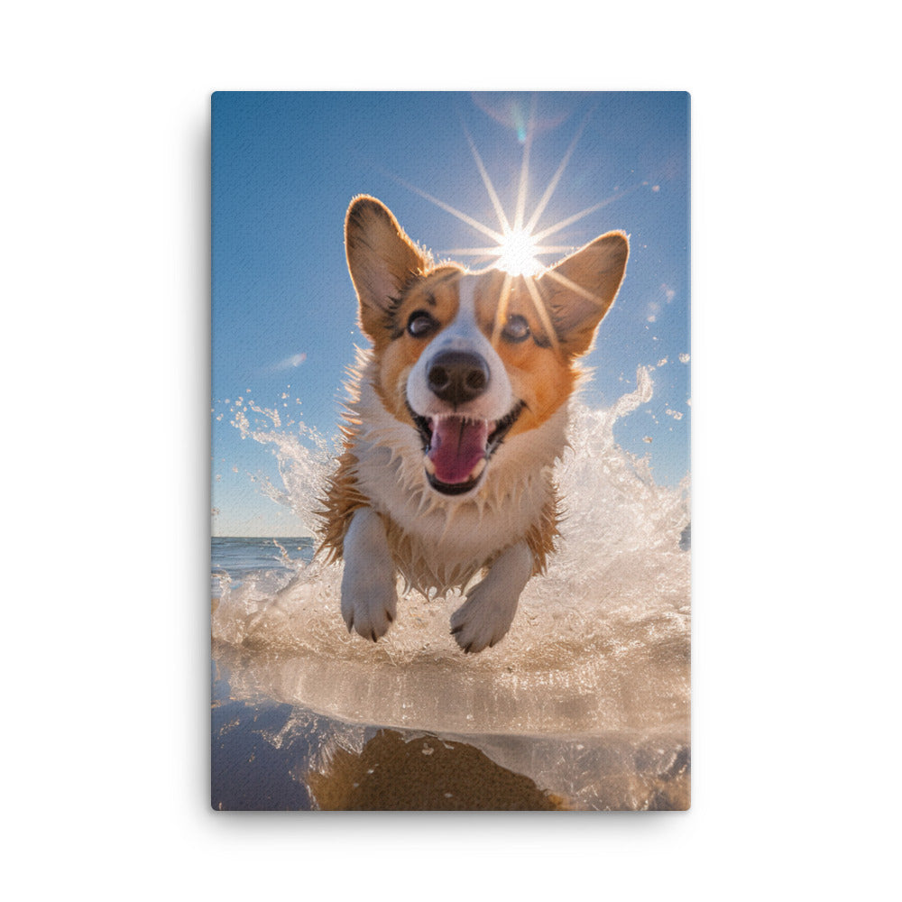 Welsh Corgi Canvas - PosterfyAI.com