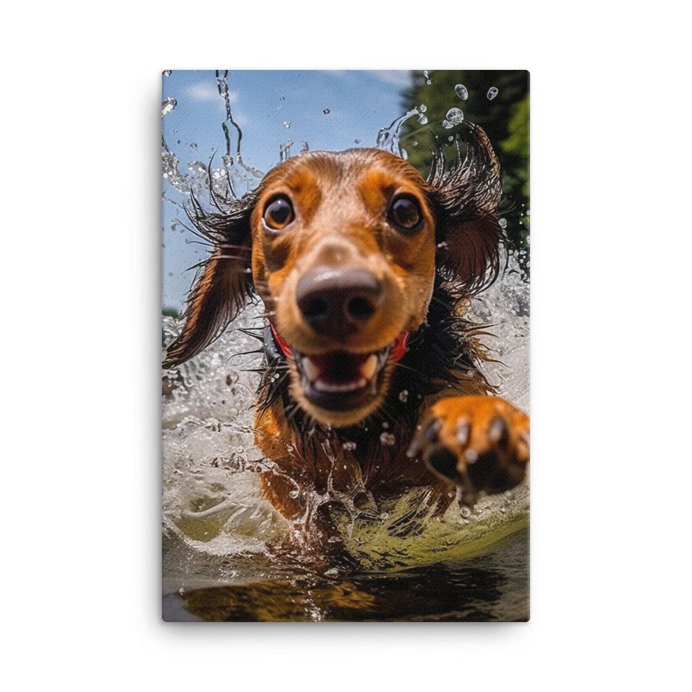 Dachshund Canvas - PosterfyAI.com