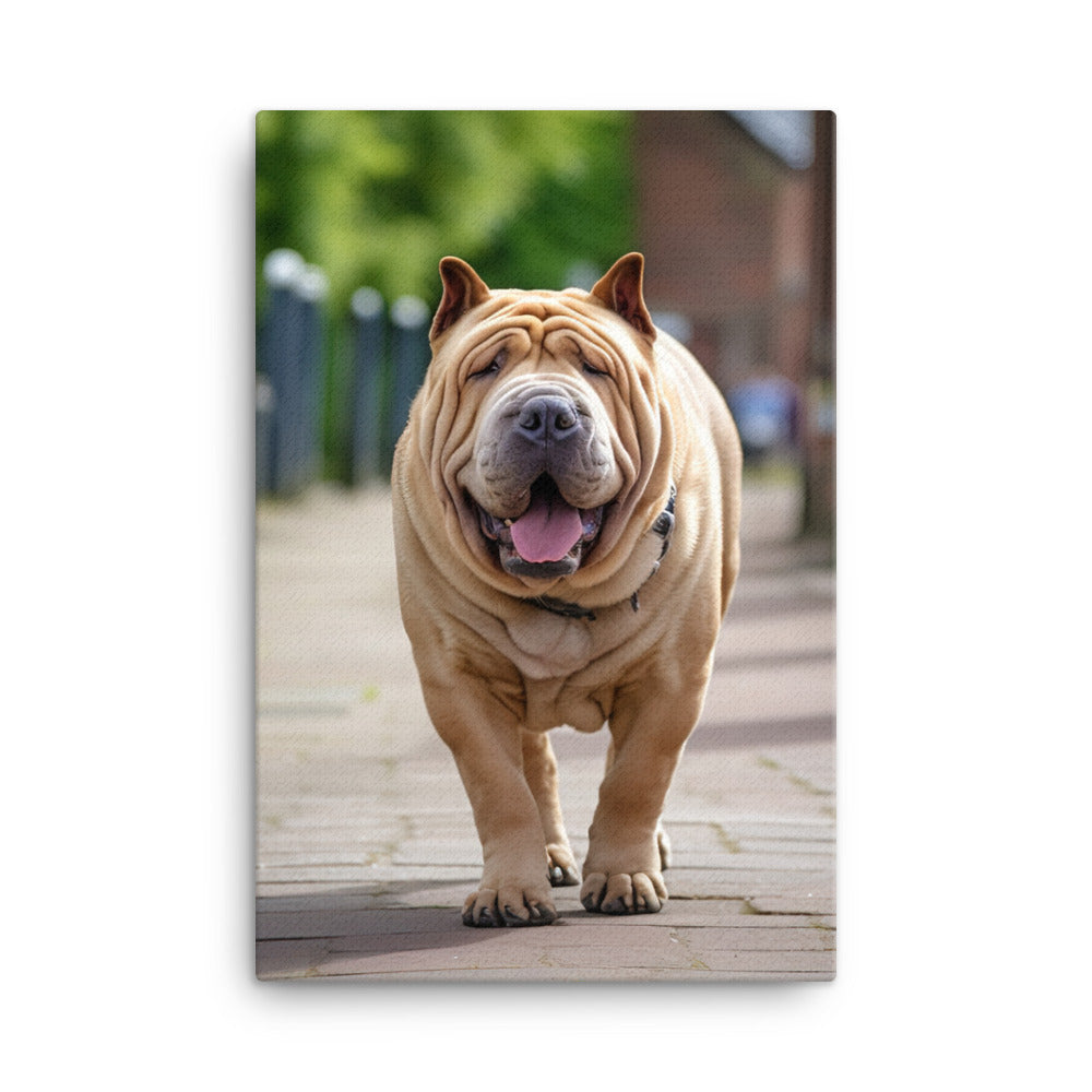 Shar Pei Canvas - PosterfyAI.com