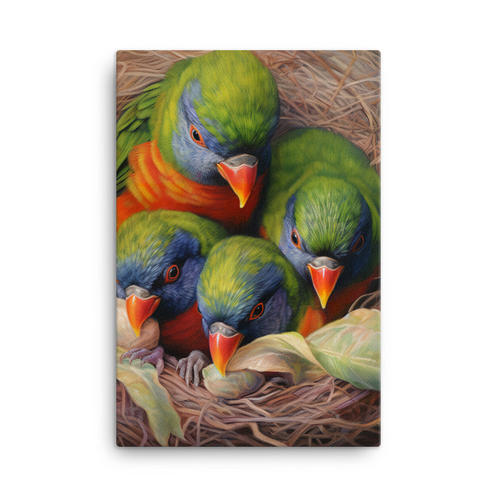 Lorikeet Canvas - PosterfyAI.com