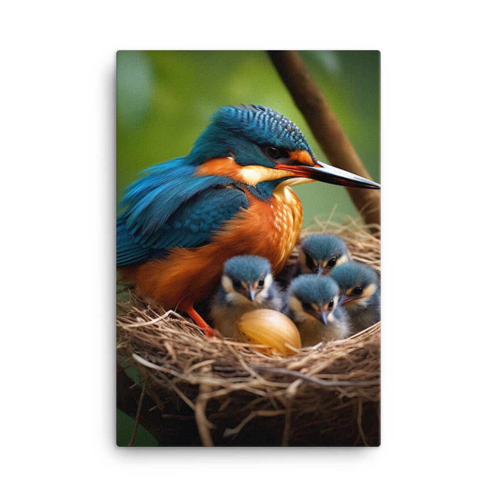 Kingfisher Canvas - PosterfyAI.com