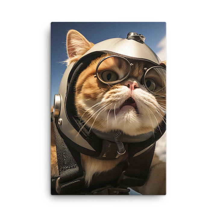 Exotic Shorthair Pilot Canvas - PosterfyAI.com