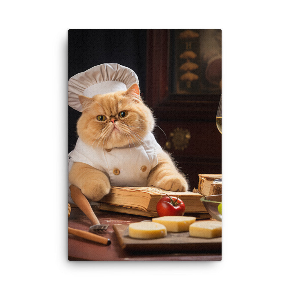 Exotic Shorthair Chef Canvas - PosterfyAI.com