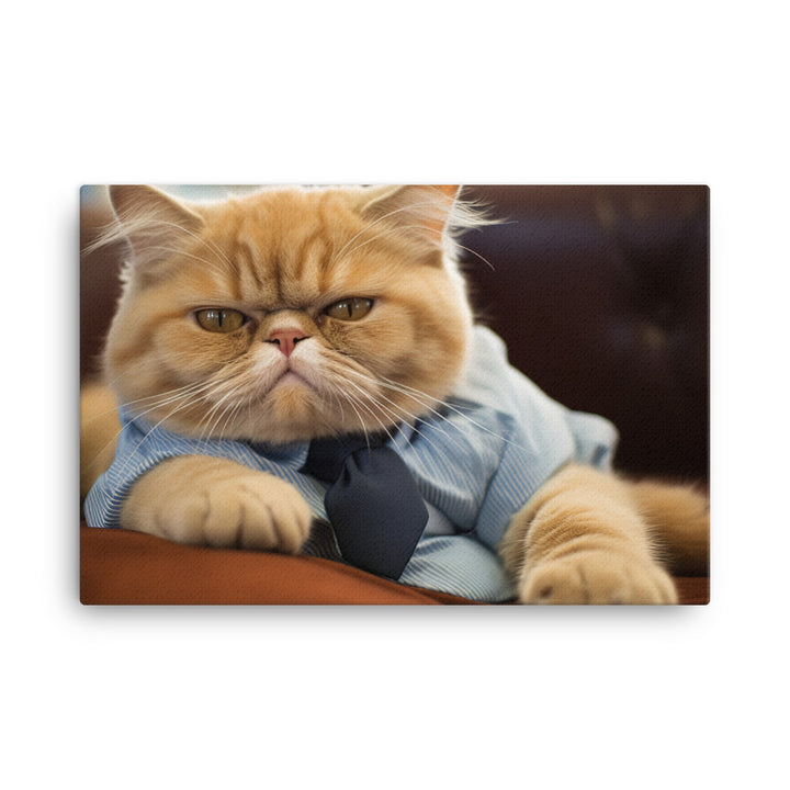 Exotic Shorthair Sales Consultant Canvas - PosterfyAI.com