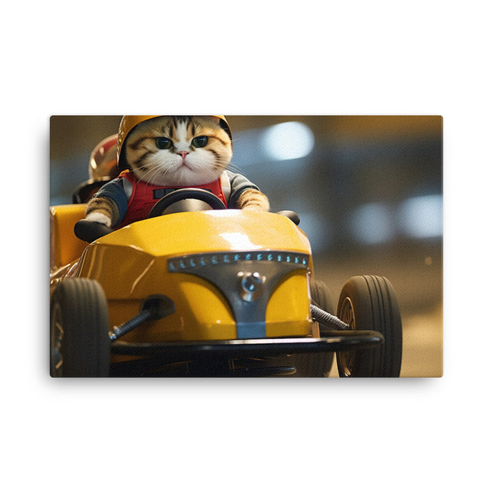 Exotic Shorthair Motorsport Athlete Canvas - PosterfyAI.com