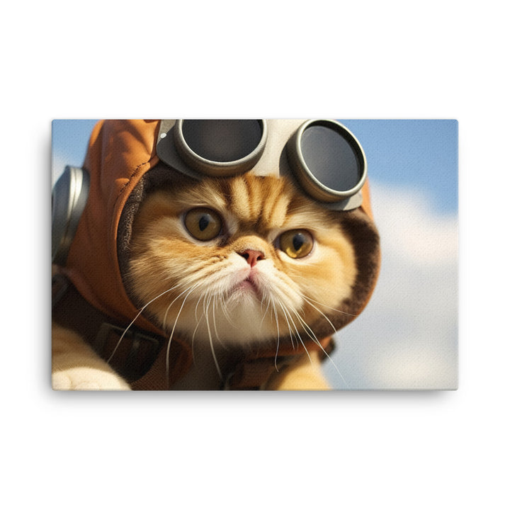 Exotic Shorthair Pilot Canvas - PosterfyAI.com