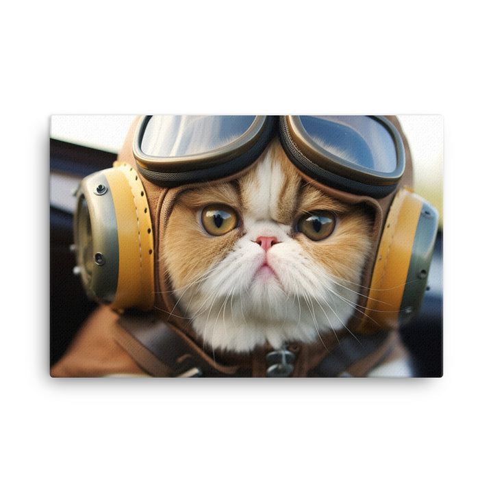 Exotic Shorthair Pilot Canvas - PosterfyAI.com