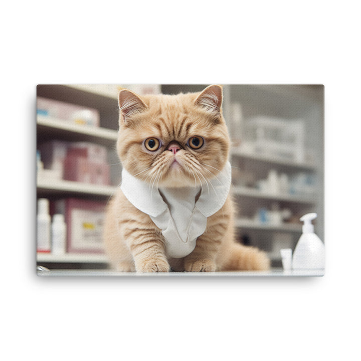 Exotic Shorthair Pharmacist Canvas - PosterfyAI.com