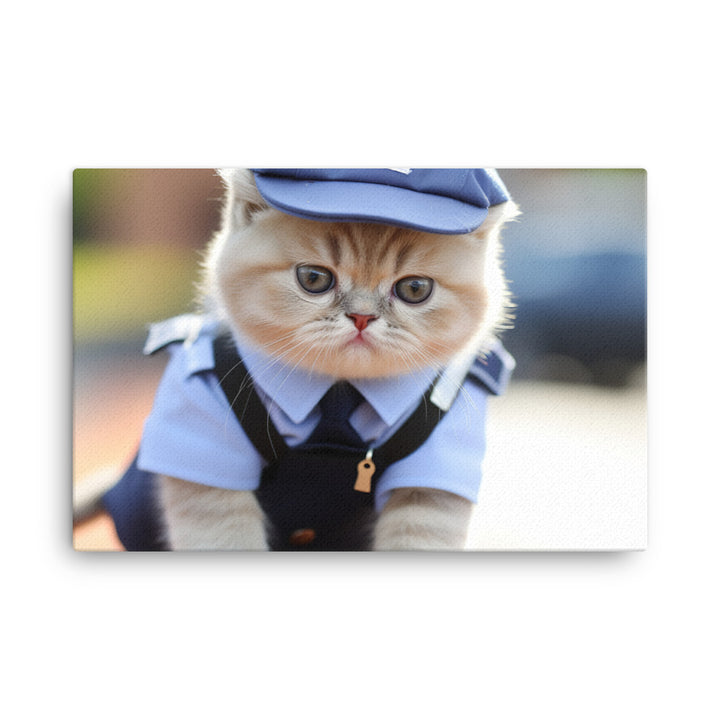 Exotic Shorthair Mail Carrier Canvas - PosterfyAI.com