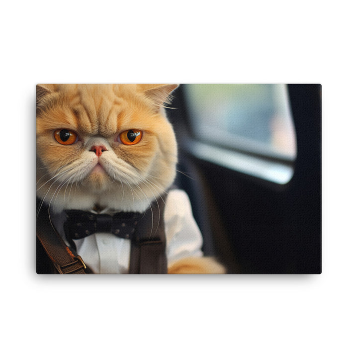 Exotic Shorthair Transit Operator Canvas - PosterfyAI.com