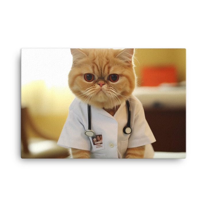 Exotic Shorthair Doctor Canvas - PosterfyAI.com