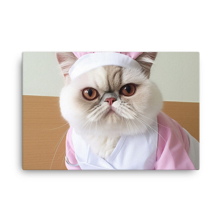 Exotic Shorthair Nurse Canvas - PosterfyAI.com