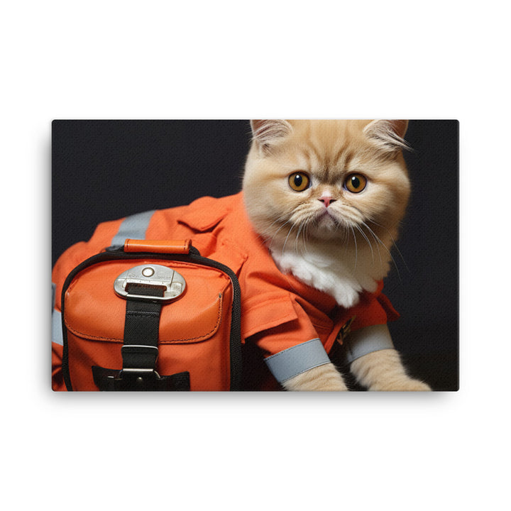 Exotic Shorthair Paramedic Canvas - PosterfyAI.com