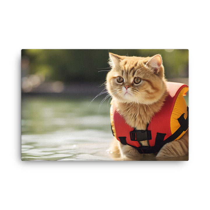 Exotic Shorthair Lifeguard Canvas - PosterfyAI.com