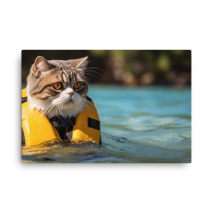 Exotic Shorthair Lifeguard Canvas - PosterfyAI.com