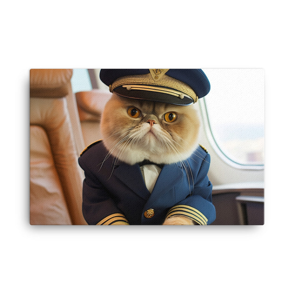 Exotic Shorthair Pilot Canvas - PosterfyAI.com