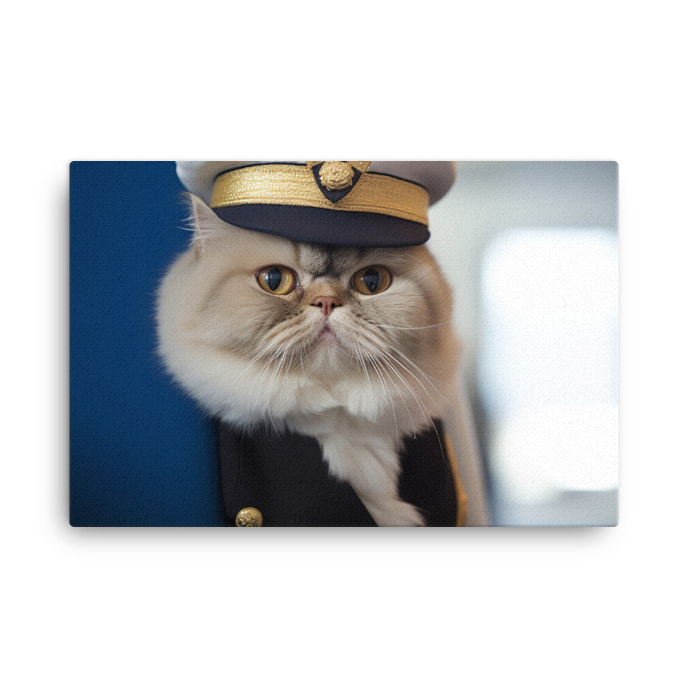 Exotic Shorthair Pilot Canvas - PosterfyAI.com