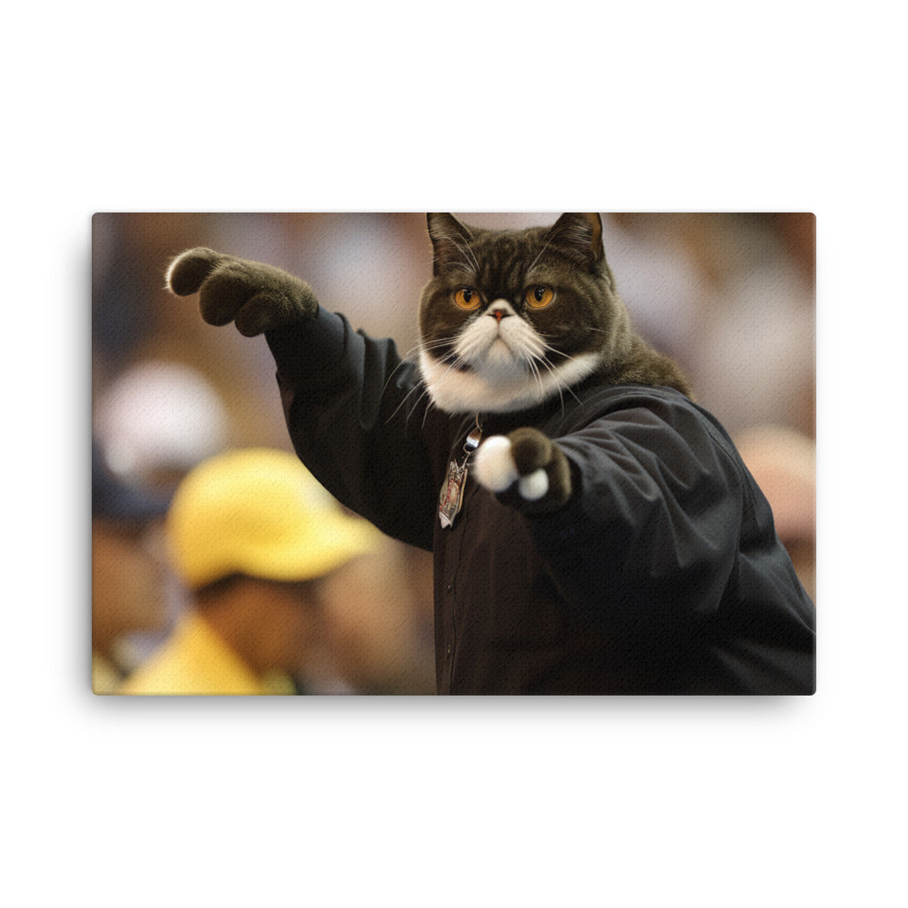 Exotic Shorthair Referee Canvas - PosterfyAI.com