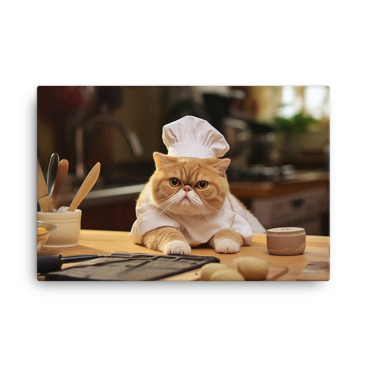 Exotic Shorthair Chef Canvas - PosterfyAI.com