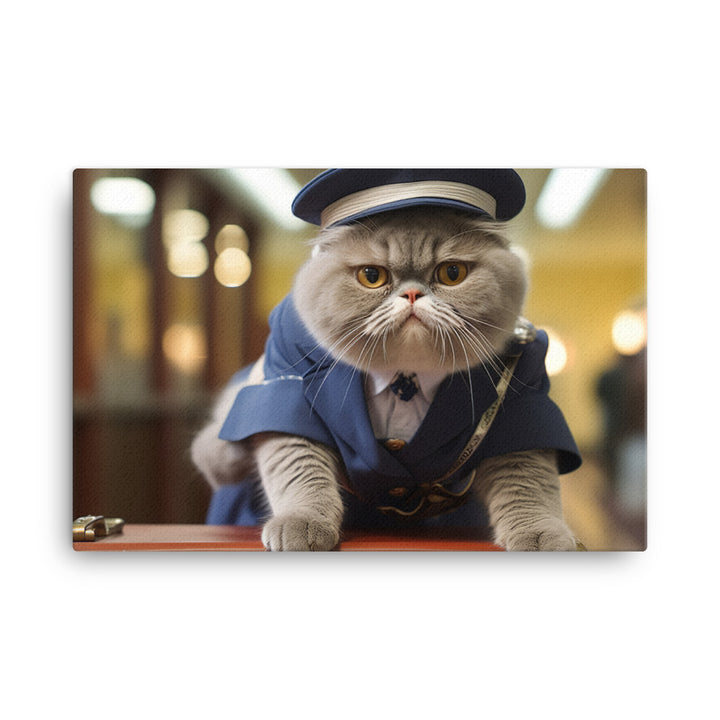 Exotic Shorthair Mail Carrier Canvas - PosterfyAI.com