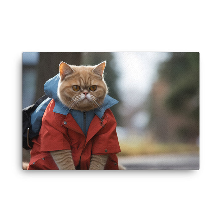 Exotic Shorthair Mail Carrier Canvas - PosterfyAI.com