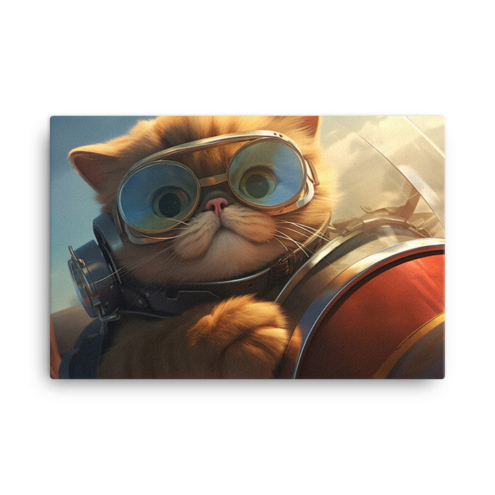 Exotic Shorthair Pilot Canvas - PosterfyAI.com