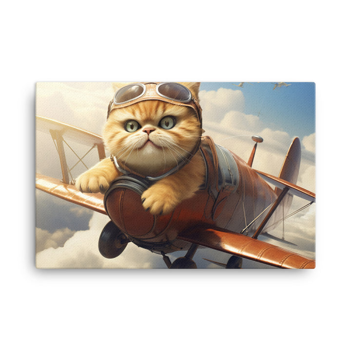 Exotic Shorthair Pilot Canvas - PosterfyAI.com