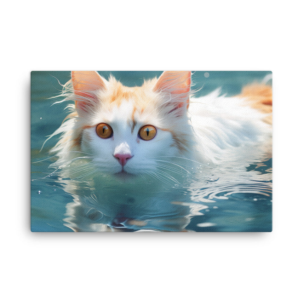 Turkish Van Canvas - PosterfyAI.com