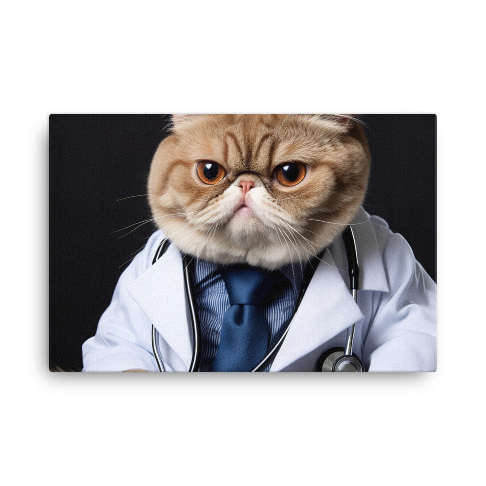 Exotic Shorthair Doctor Canvas - PosterfyAI.com