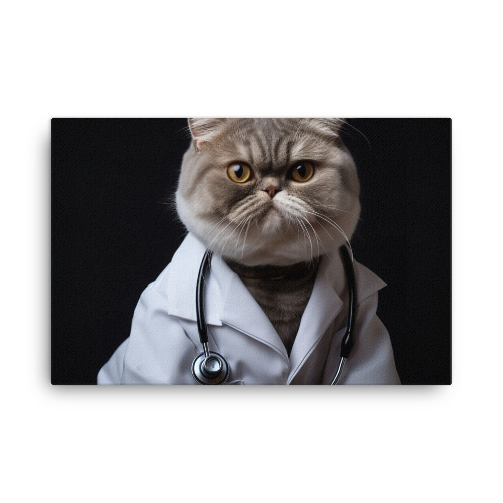 Exotic Shorthair Doctor Canvas - PosterfyAI.com