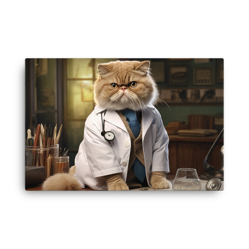 Exotic Shorthair Doctor Canvas - PosterfyAI.com