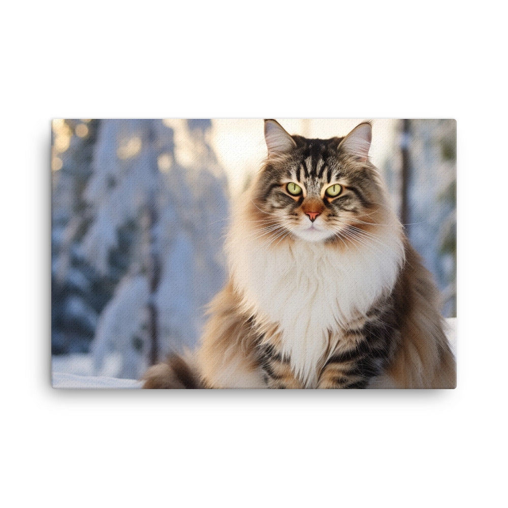 Norwegian Forest Canvas - PosterfyAI.com