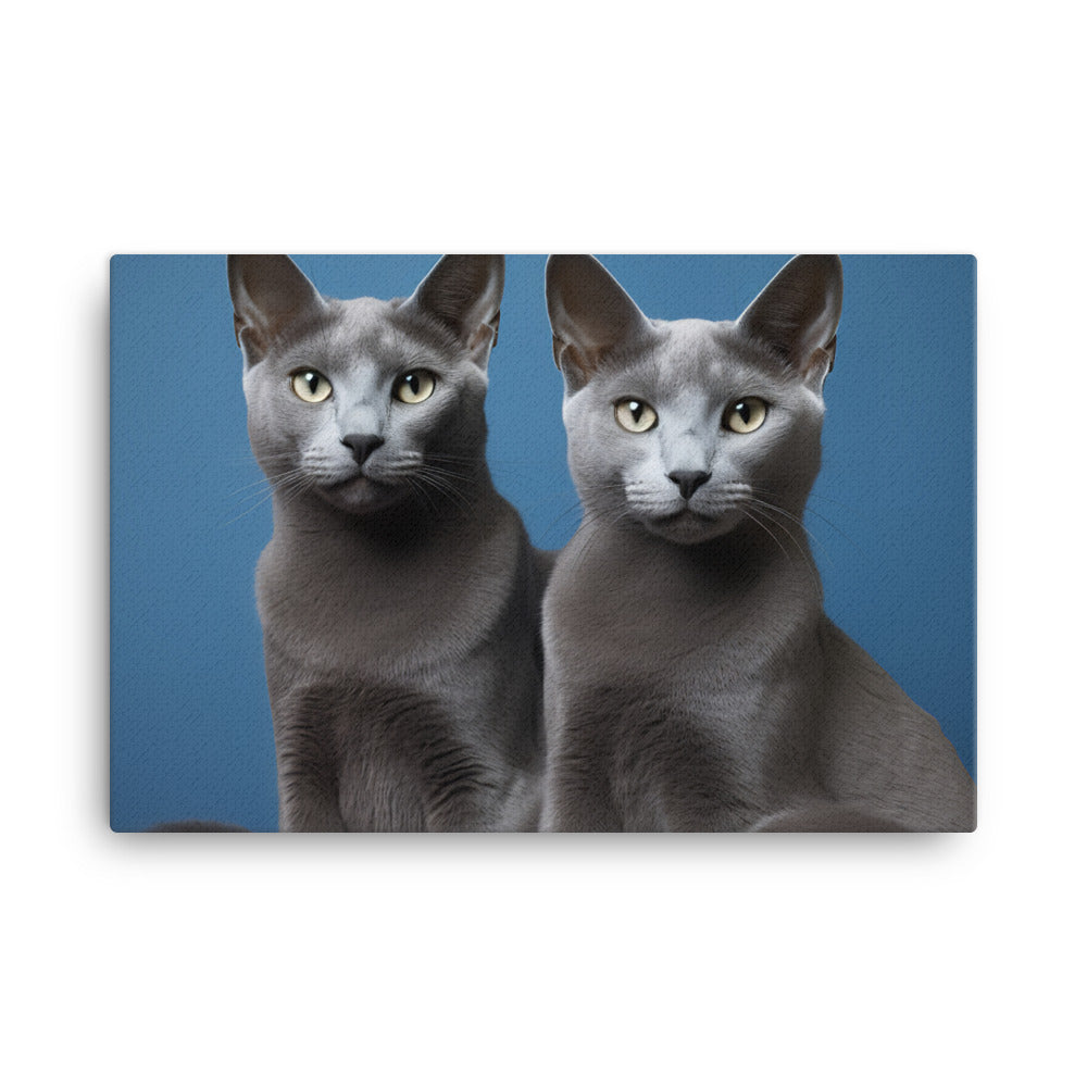 Russian Blue Canvas - PosterfyAI.com