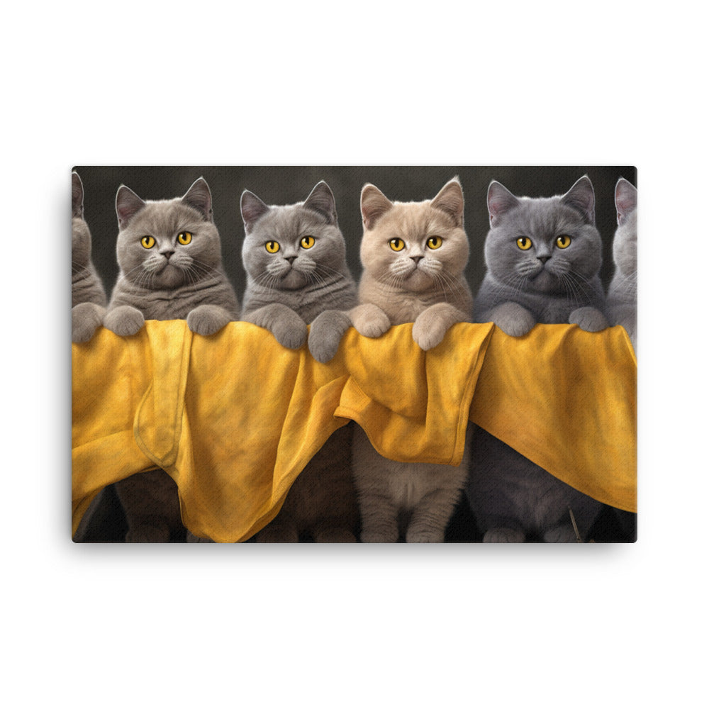 British Shorthair Canvas - PosterfyAI.com