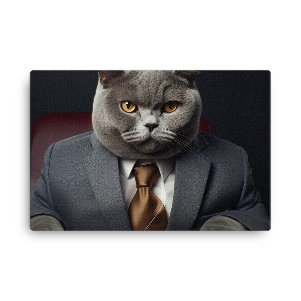 British Shorthair Sales Consultant Canvas - PosterfyAI.com