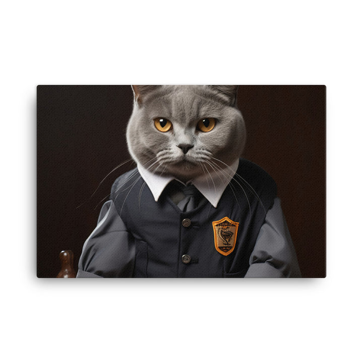 British Shorthair Referee Canvas - PosterfyAI.com