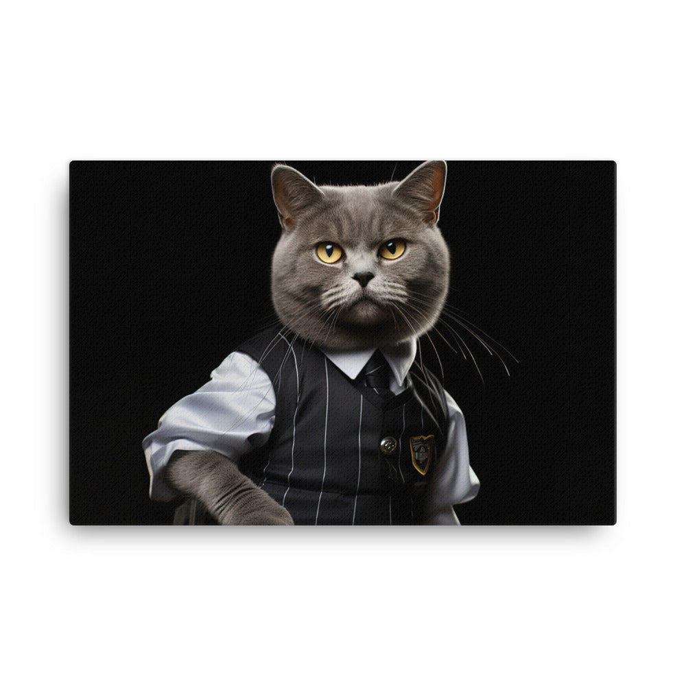 British Shorthair Referee Canvas - PosterfyAI.com