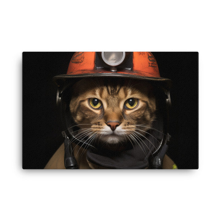 Abyssinian Firefighter Canvas - PosterfyAI.com