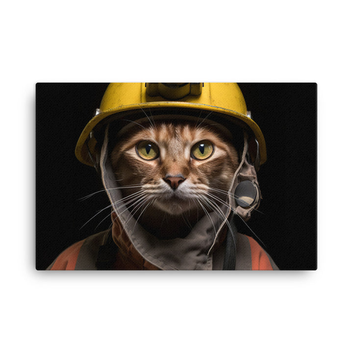 Abyssinian Firefighter Canvas - PosterfyAI.com