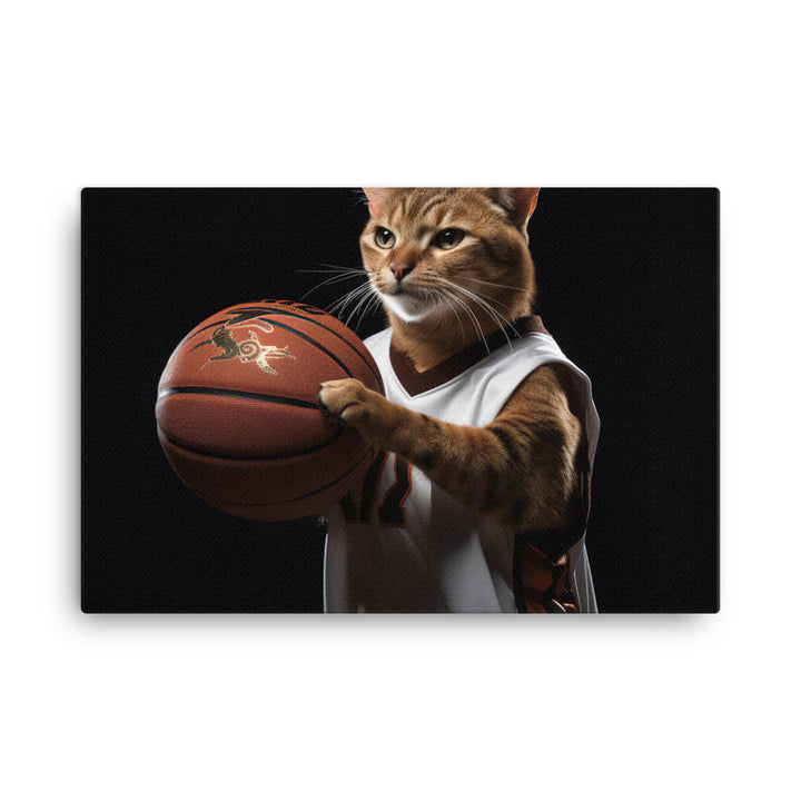 Abyssinian Basketball Player Canvas - PosterfyAI.com