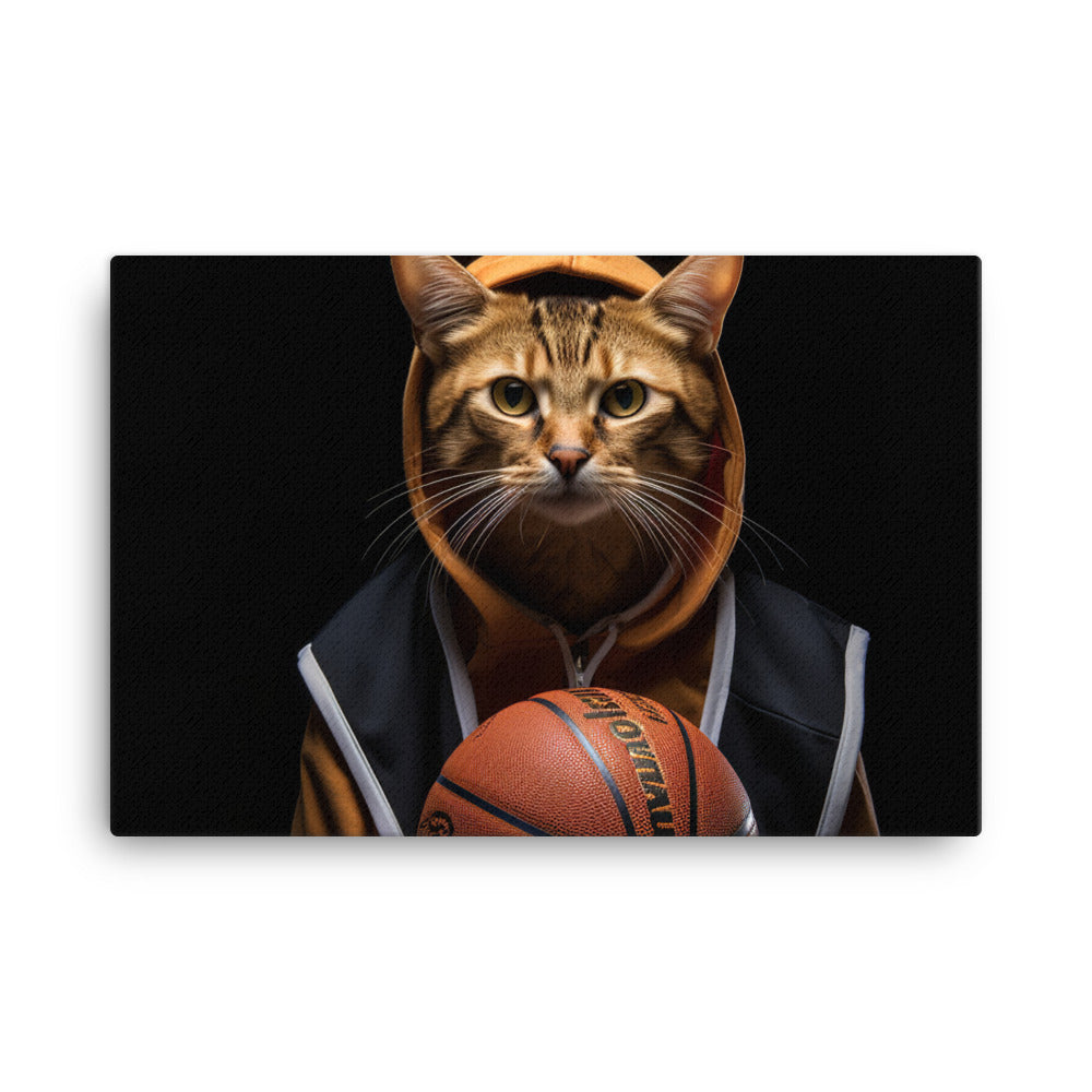 Abyssinian Basketball Player Canvas - PosterfyAI.com