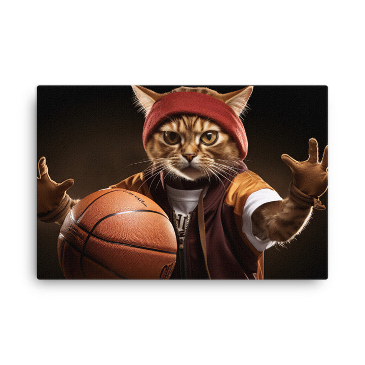 Abyssinian Basketball Player Canvas - PosterfyAI.com
