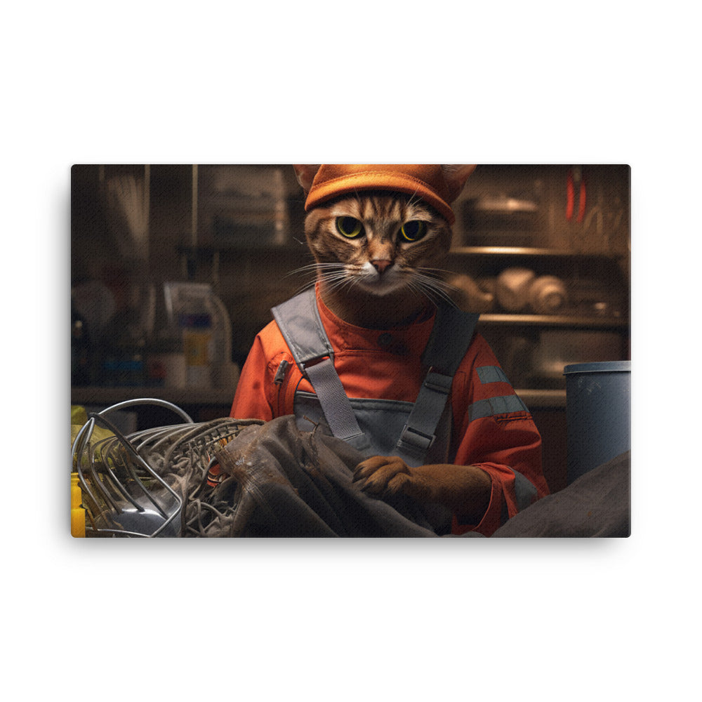 Abyssinian Janitor Canvas - PosterfyAI.com