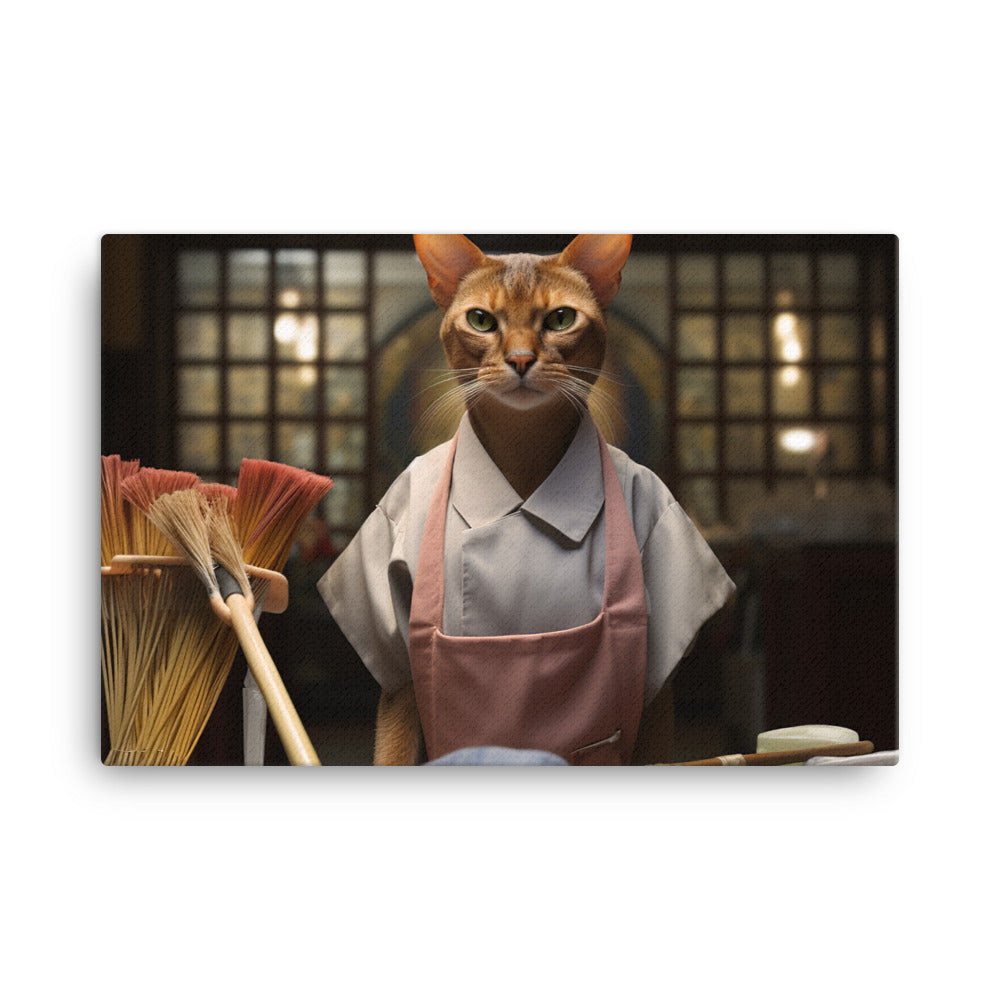 Abyssinian Janitor Canvas - PosterfyAI.com