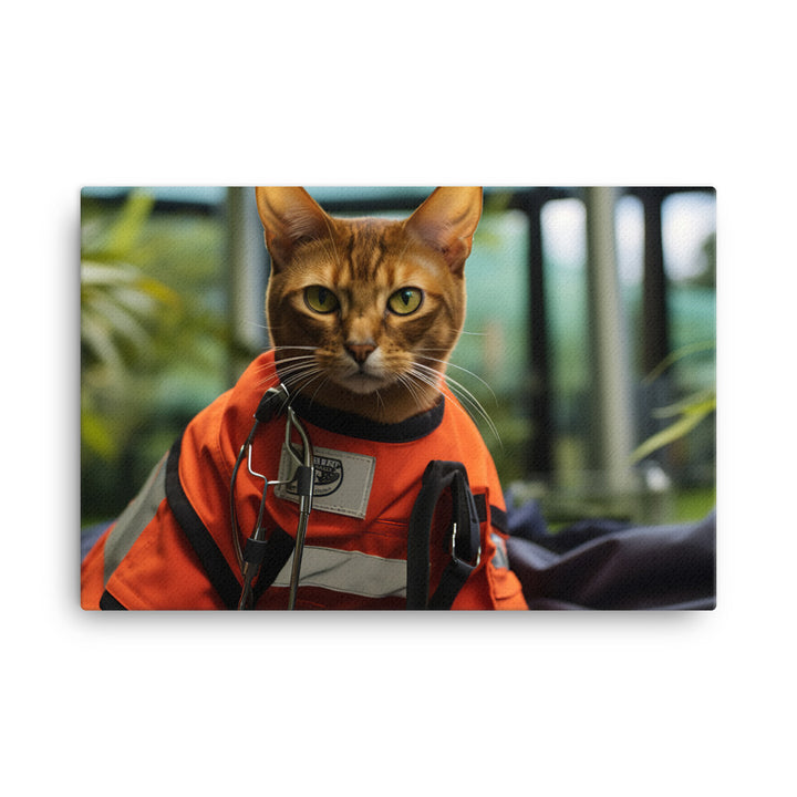 Abyssinian Paramedic Canvas - PosterfyAI.com