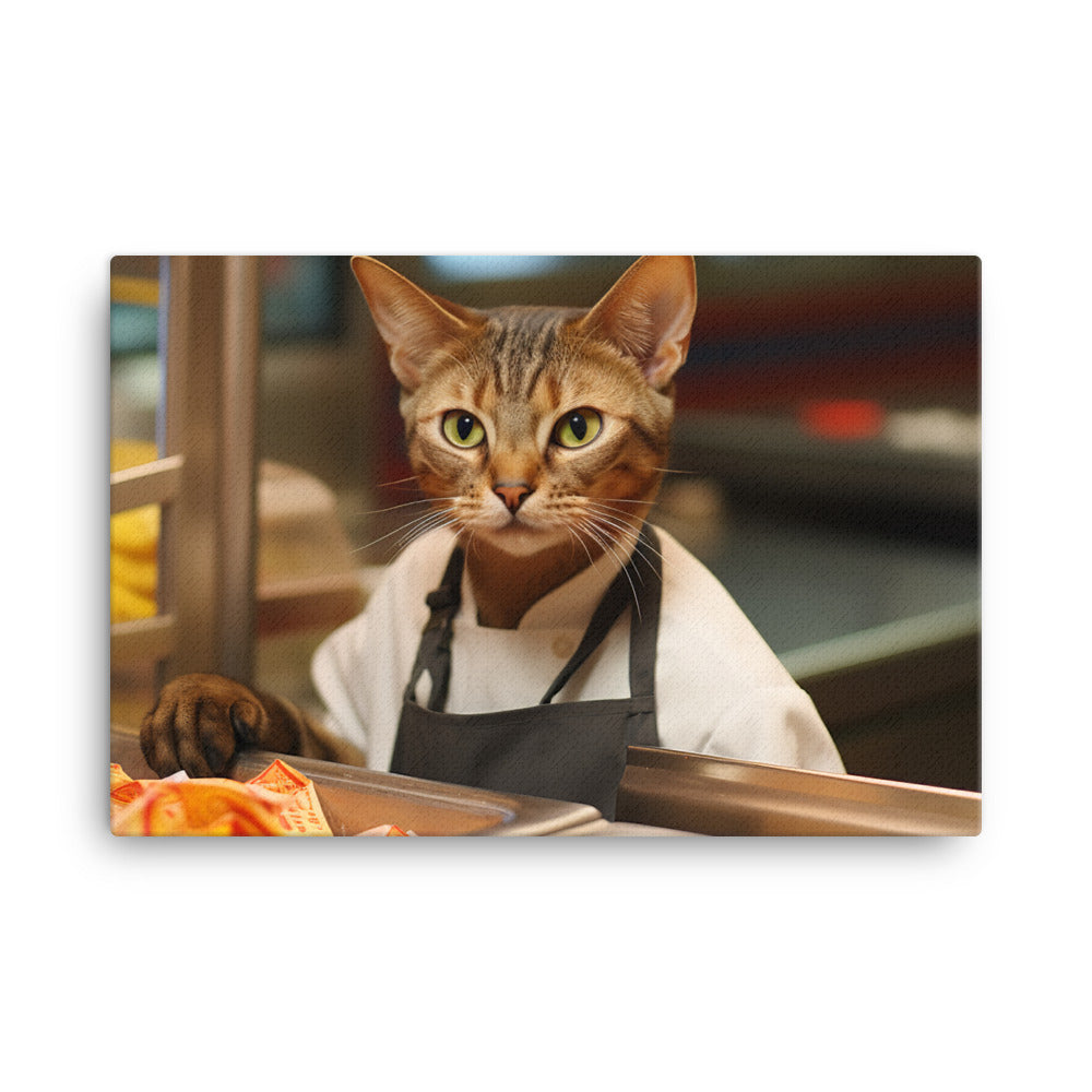 Abyssinian Fast Food Crew Canvas - PosterfyAI.com